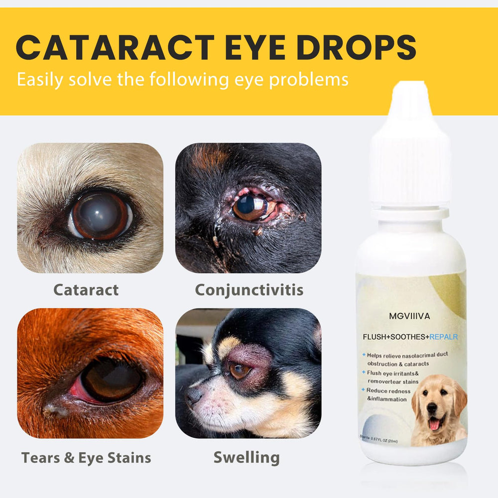 Gotas Mgviiiva para perros alivio de irritación ocular