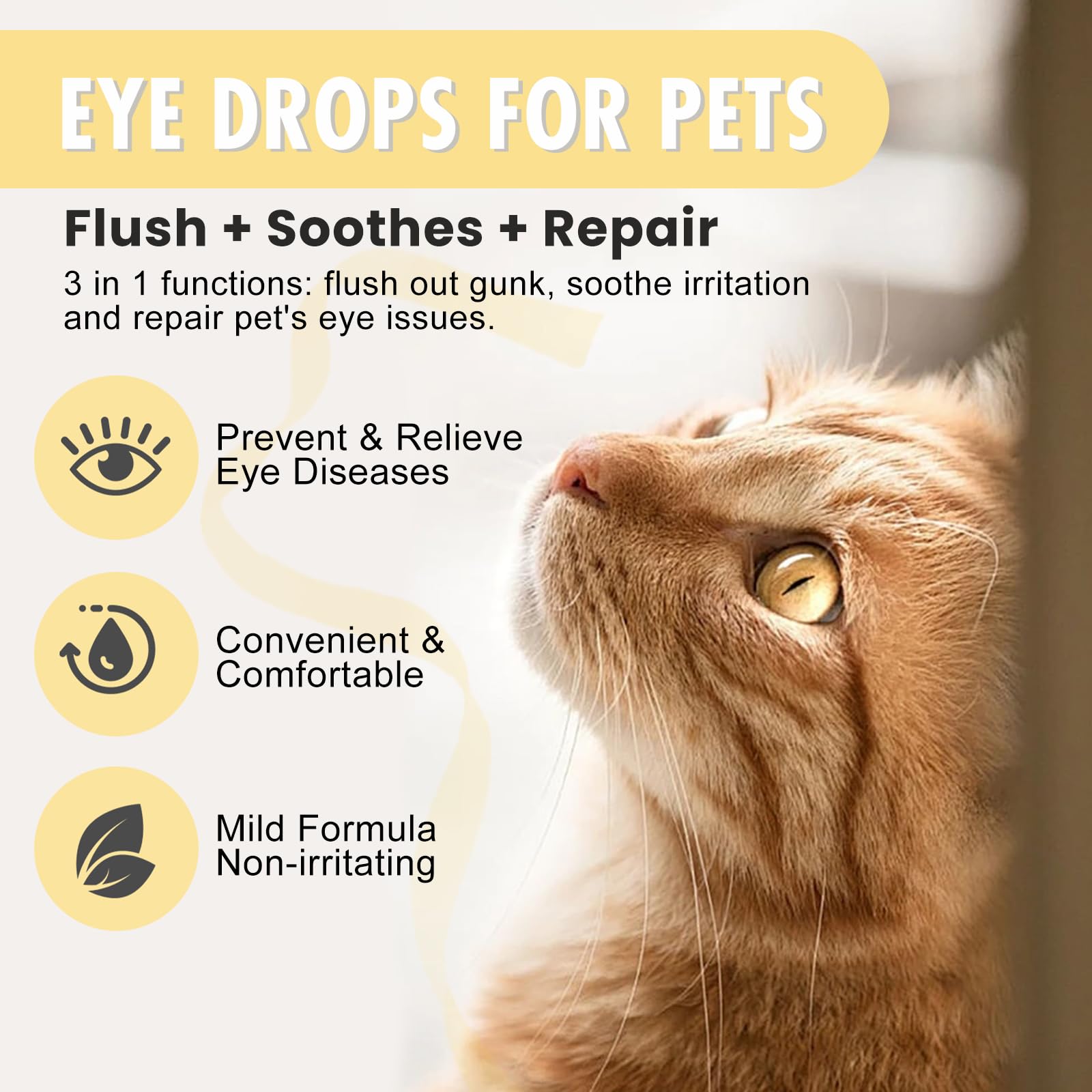 Gotas Mgviiiva para ojos rojos de perros limpieza suave