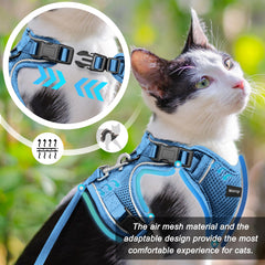 Arnés para gatos MHHYQF con malla ventilada para uso al aire libre