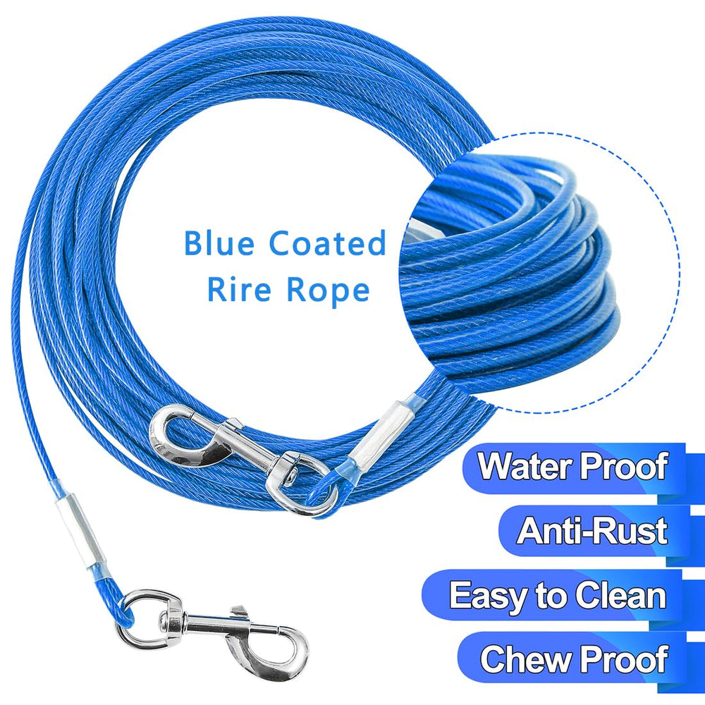 Mi Metty cable de amarre para perros 100 pies, extensión para patios grandes.