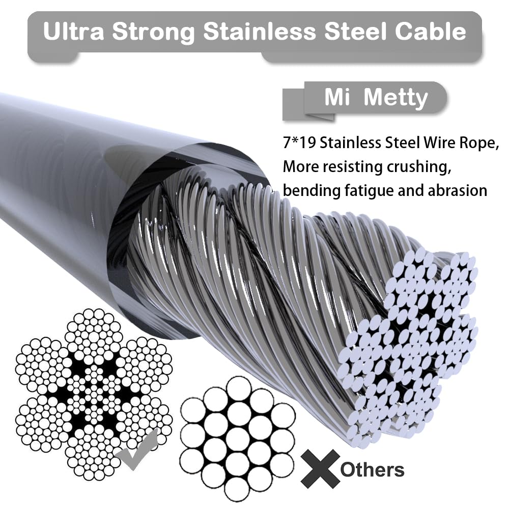 Mi Metty cable de amarre para perro de 20 pies, perfecta para jardines amplios