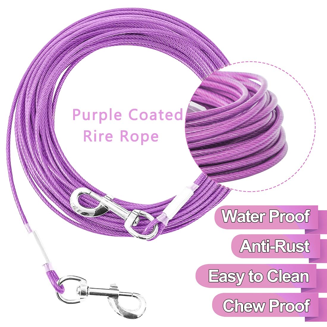 Mi Metty cable-reflectivo-pvc-anticorrosion-tiro-perro mayor visibilidad y durabilidad.