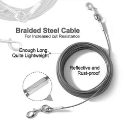 Mi Metty cable de sujeción para perro 50 ft, ideal para patios amplios