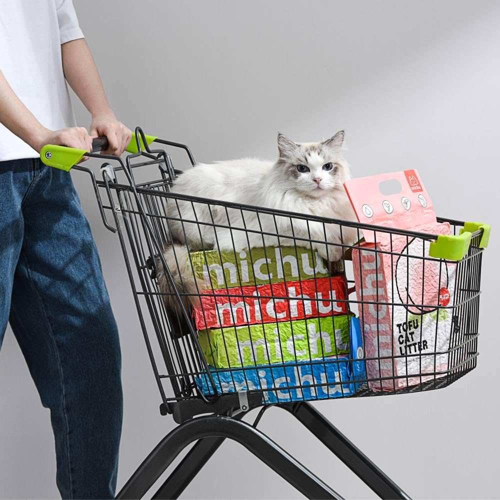 Arena de Michu tofu para gatos sin fragancia, absorción que controla olores.