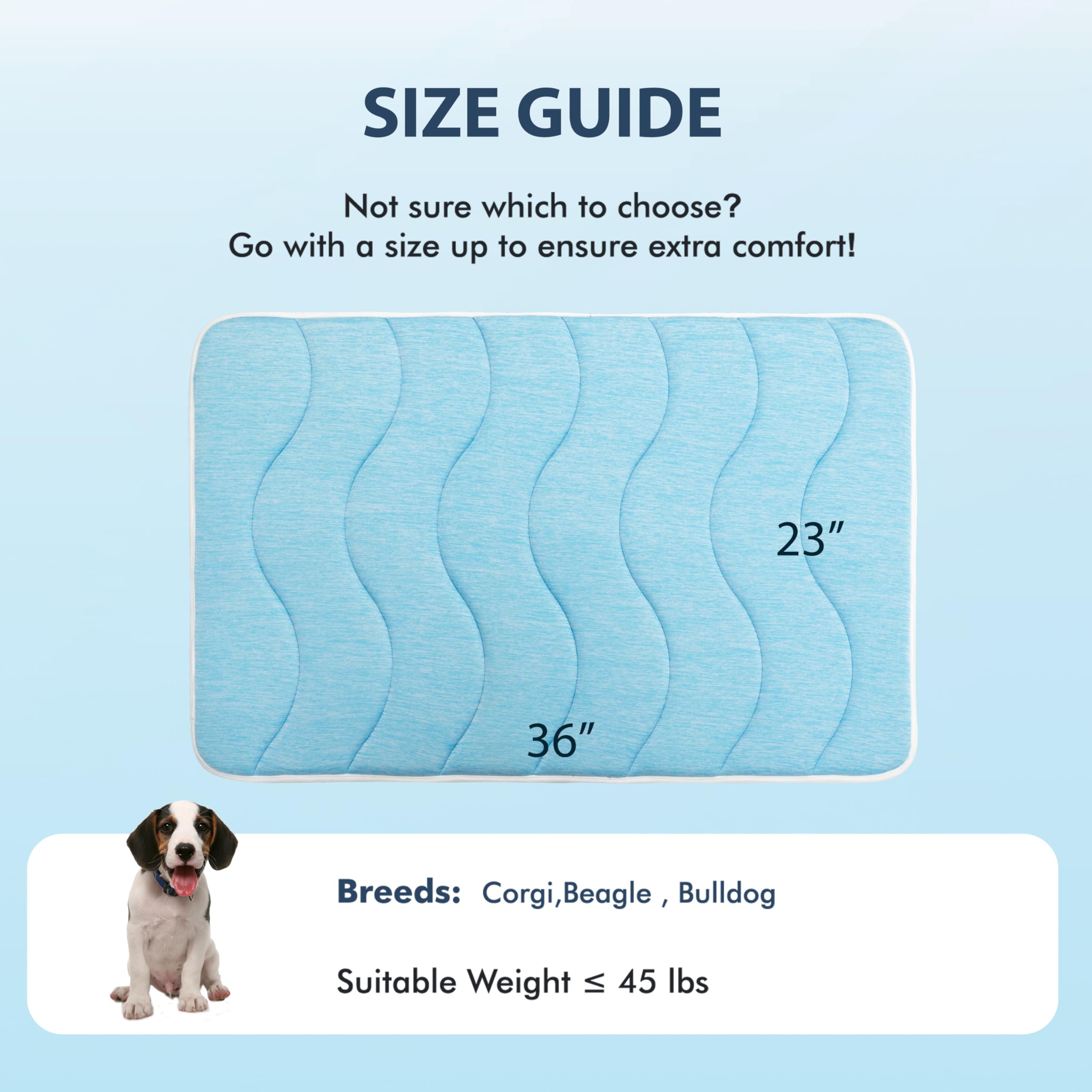 MICROCOSMOS cama para perros azul cielo, evita deslizamientos en suelos activos