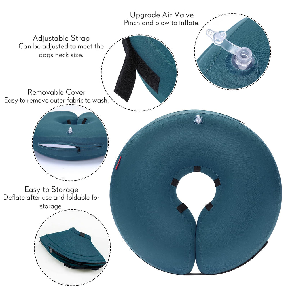MIDOG collar donut grande para perros y perros medianos en azul