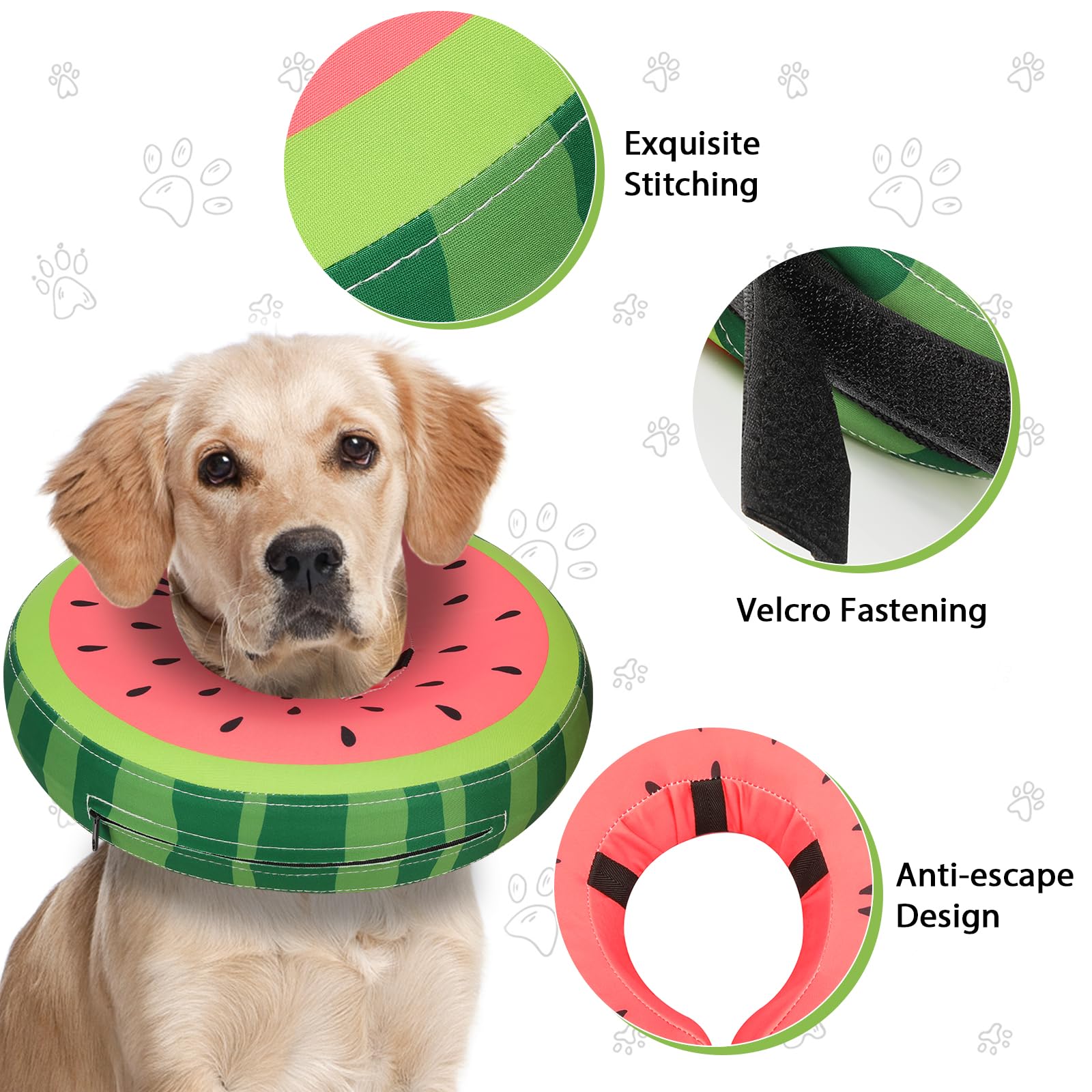 midog collar inflable donut de tela antiadherente, fácil de limpiar
