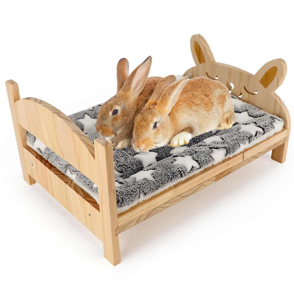 Midollarle cama conejo de madera grande para dormir cómodo y seguro