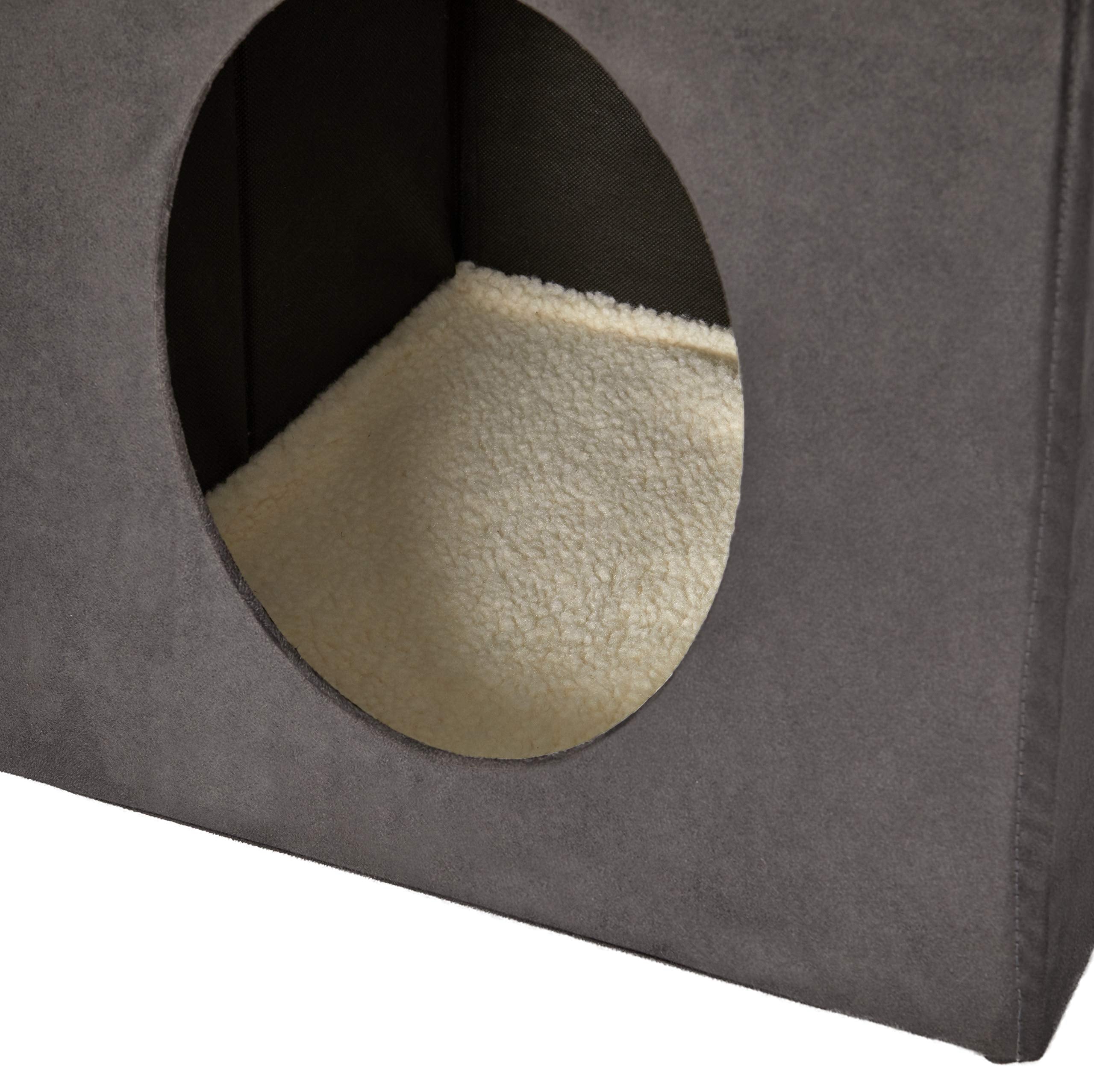 MidWest Cat Cube: refugio privado con interior de felpa tibia