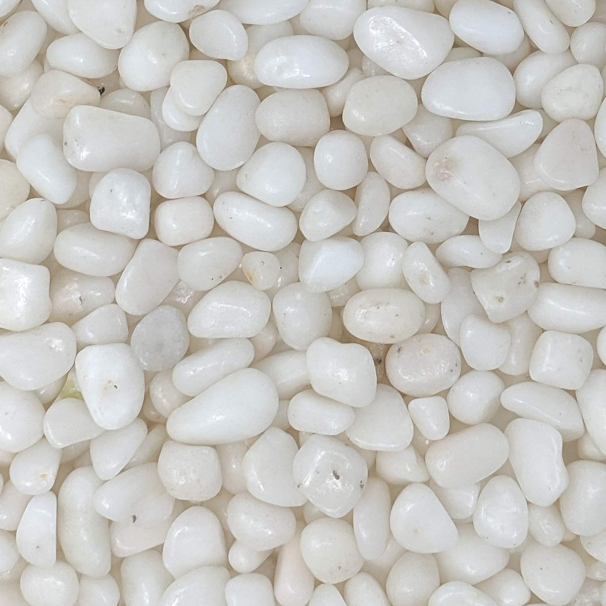 Piedras blancas pulidas de Midwest Hearth, 3/8 pulgadas, ideales para macetas y decoraciones.