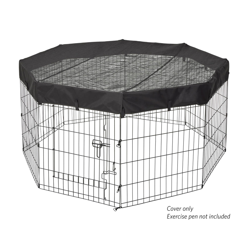 MidWest Hogares para Mascotas: tapa-malla-octágono con gancho-velcro facilita la instalación.