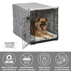MidWest Homes for Pets funda jaula con acceso de puertas flexible para visibilidad y ventilación.