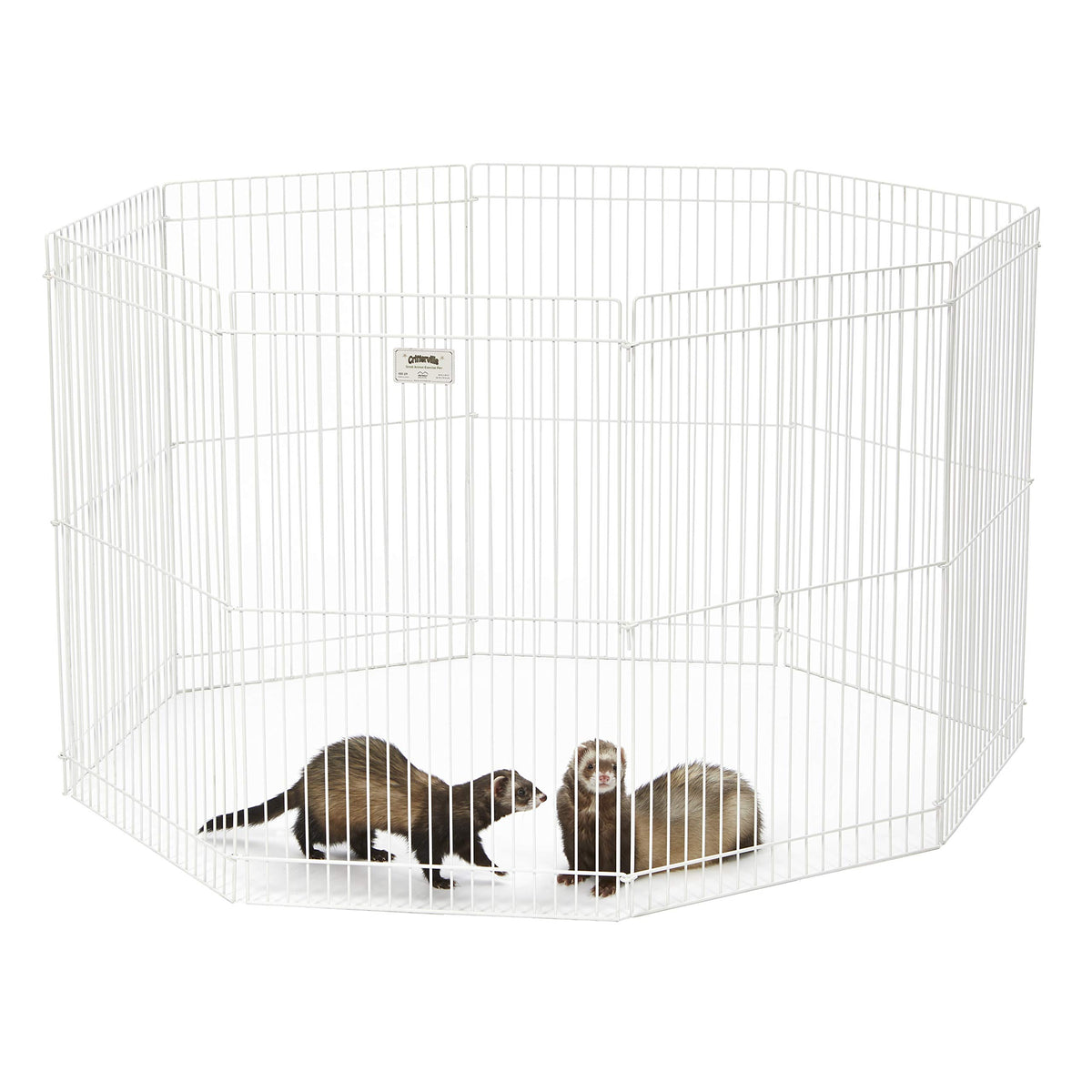 Ferret Nation de MidWest con paneles epoxi blancos para mayor durabilidad y limpieza.