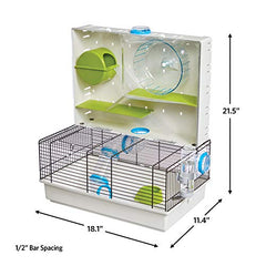 MidWest Homes for Pets Arcade Hamster Home, interior con tubos y nido para refugio