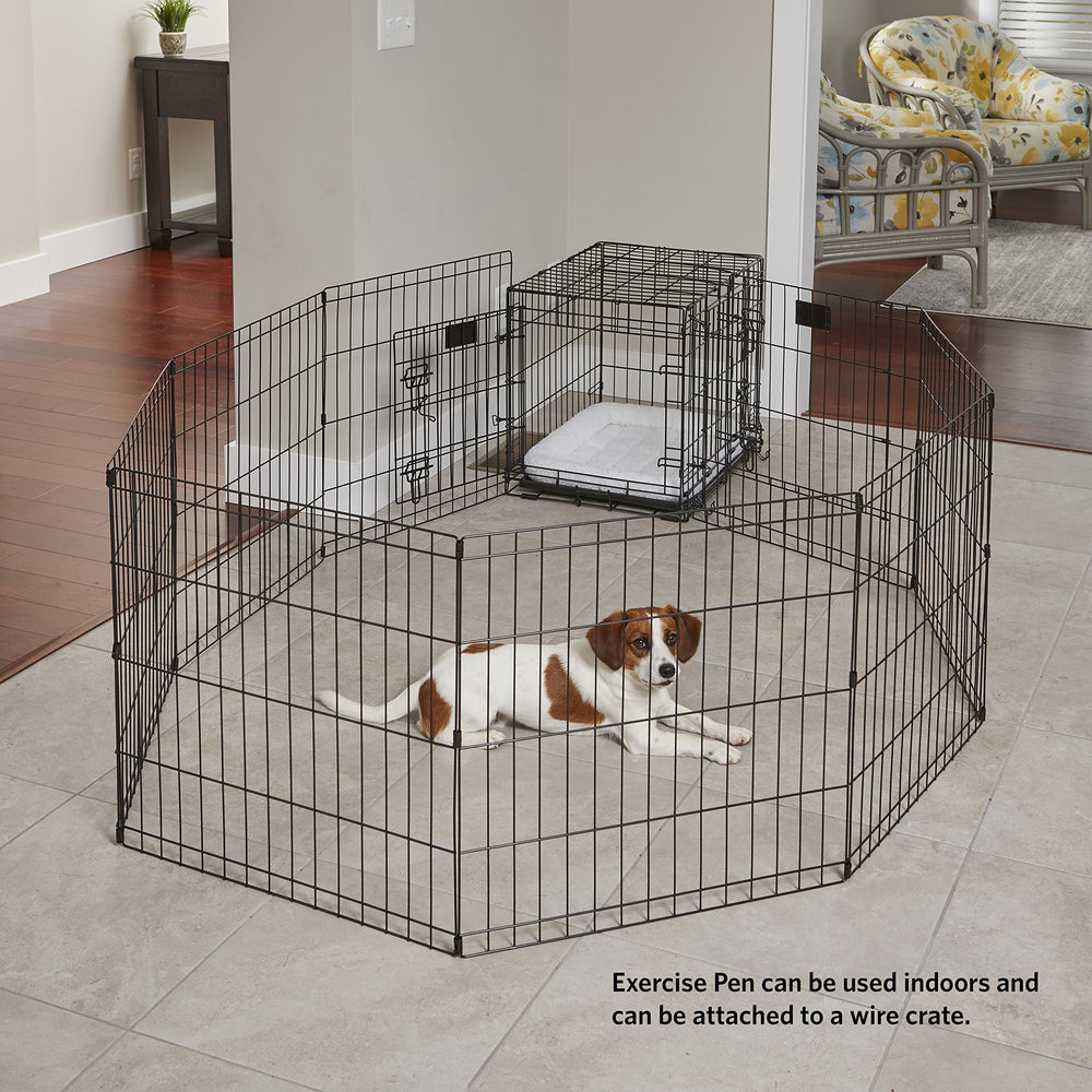 MidWest Homes for Pets, pen-ejercicio plegable, diseño compacto para guardar fácilmente.
