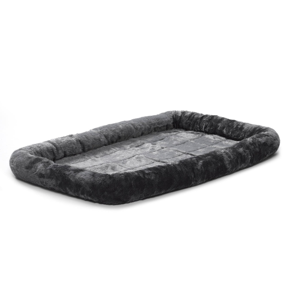 MidWest QuietTime cama para perros con bolsters gris para descanso cómodo