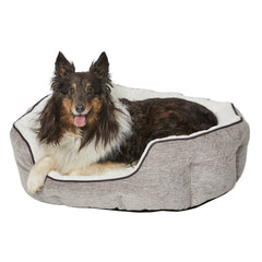 Cama nido Tulip en taupe de MidWest para mascotas pequeñas y refugio cálido.
