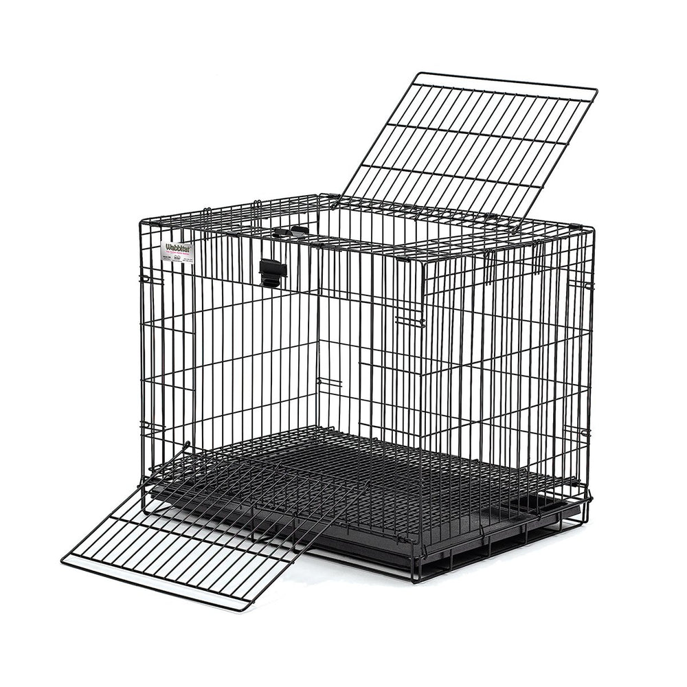 MidWest Wabbitat: puerta superior para acceso fácil y manejo del conejo.