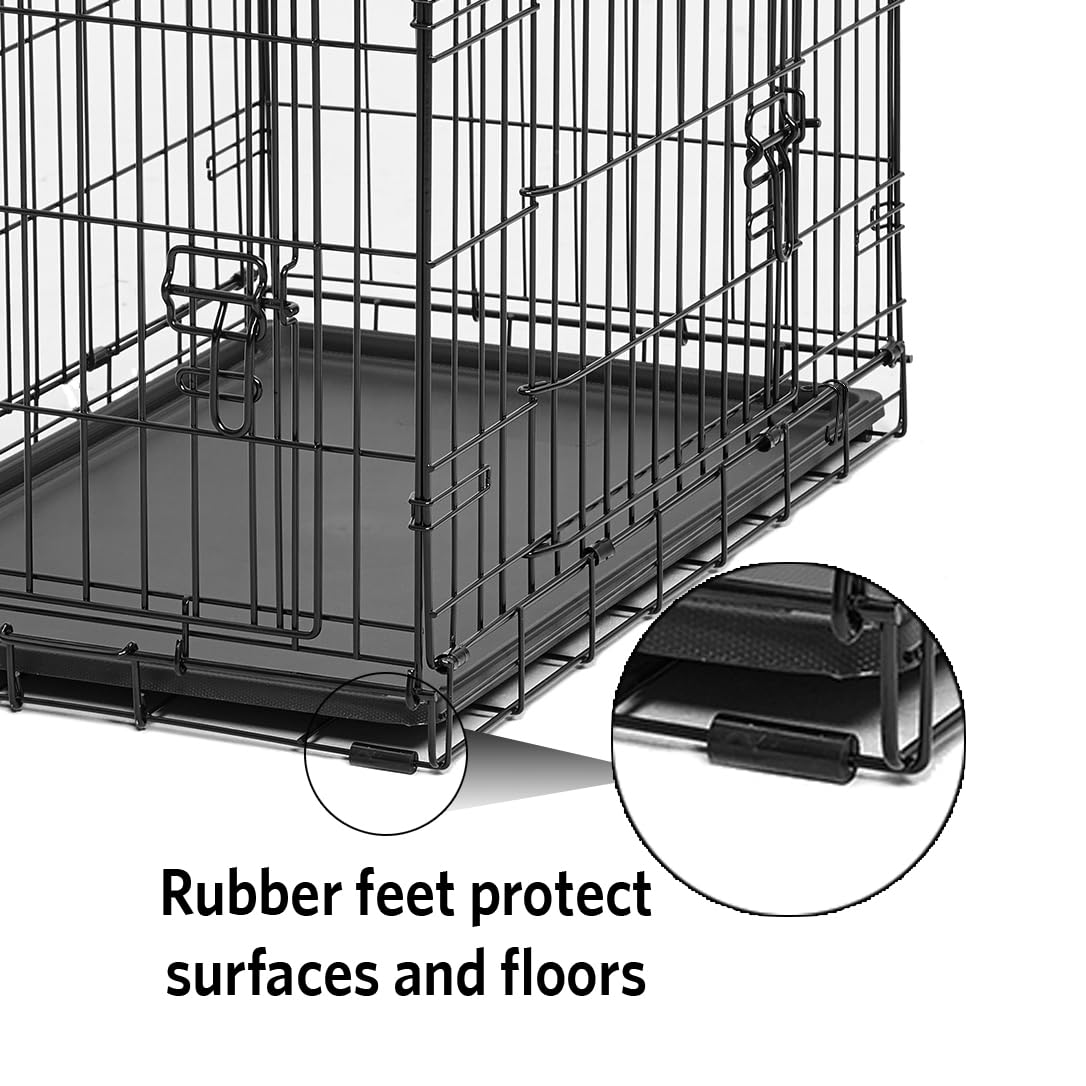 MidWest Homes for Pets patas jaula goma negro protección y estabilidad