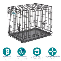 MidWest iCrate 24 pulgadas con panel divisor para crecer con tu cachorro.