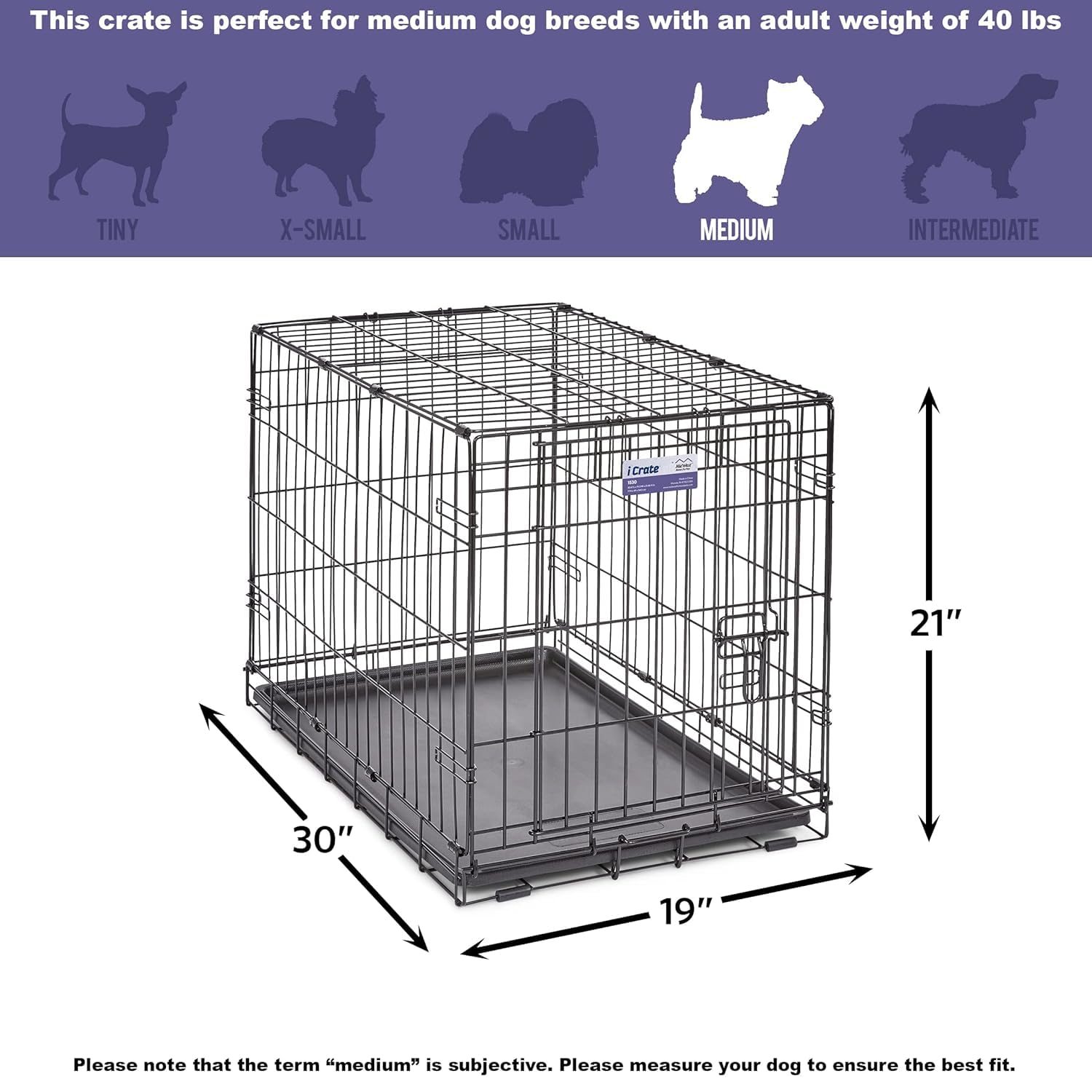 Panel divisor ajustable de iCrate que crece con tu cachorro