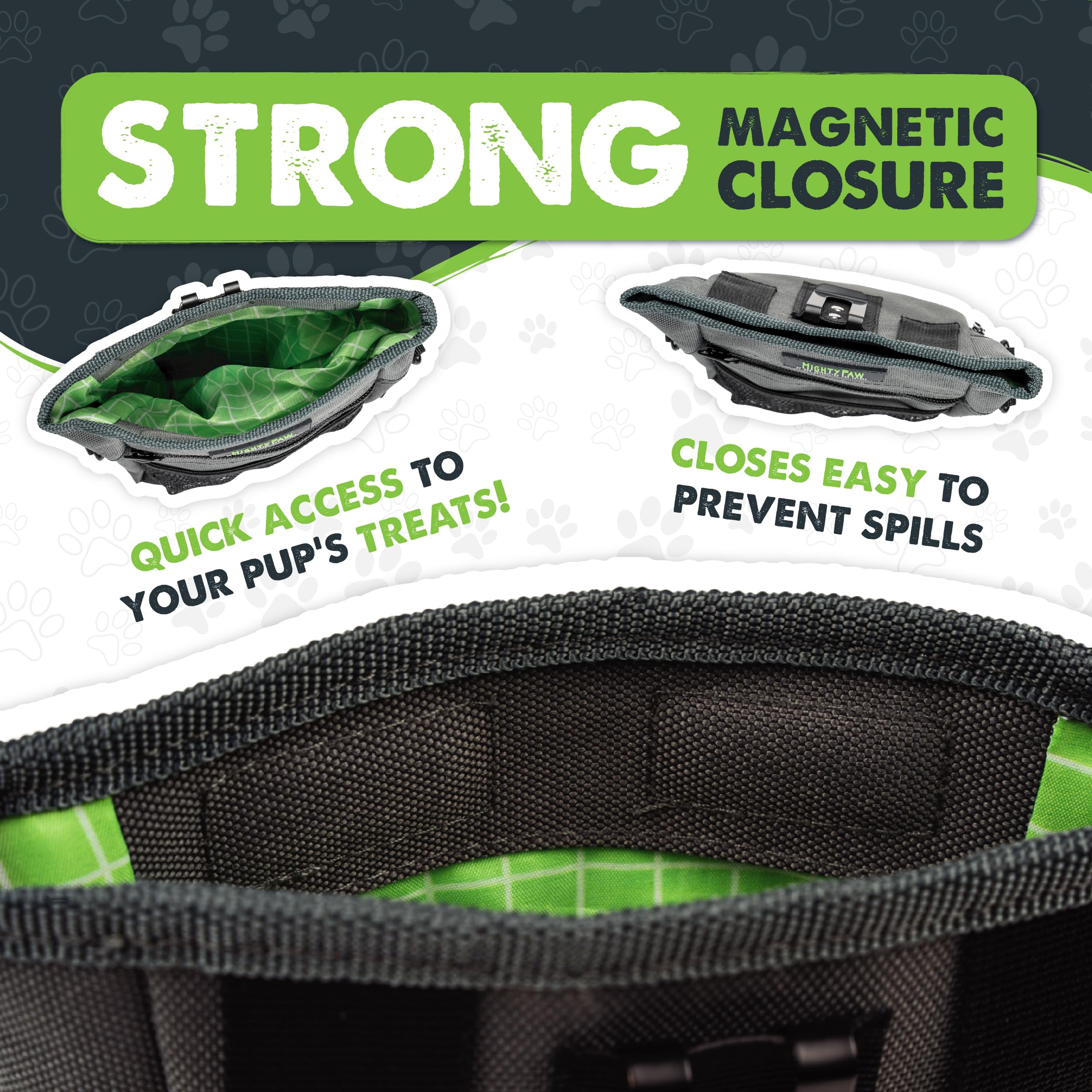 Bolsa Mighty Paw para entrenamiento con correa ajustable, manos libres.