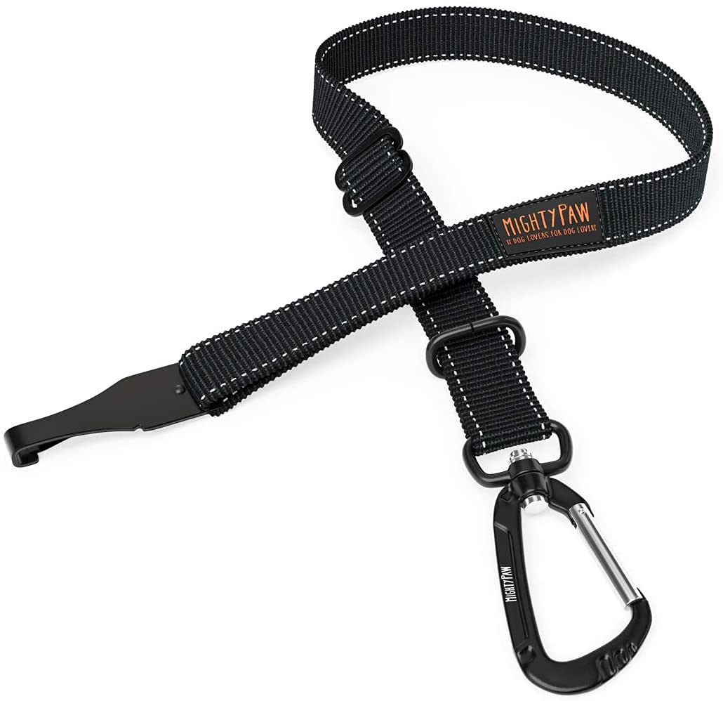 Mighty Paw cinturon para asiento de perro en coche, seguro y cómodo.