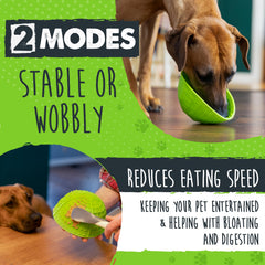 Mighty Paw Dog Lick Bowl, modos estables e inestables para ajustar el reto.