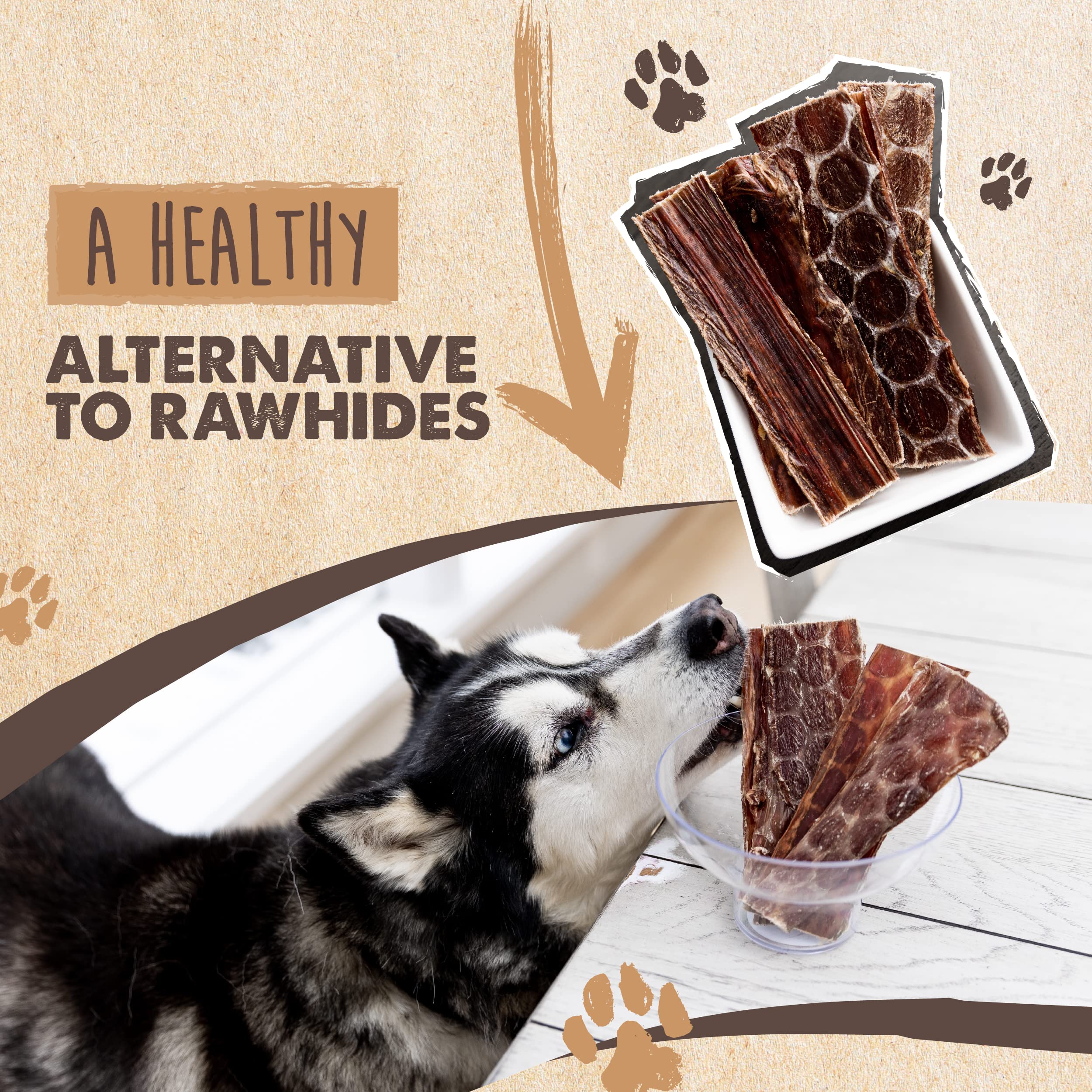 Mighty Paw jerky de esófago de res ideal para adiestramiento y recompensas.