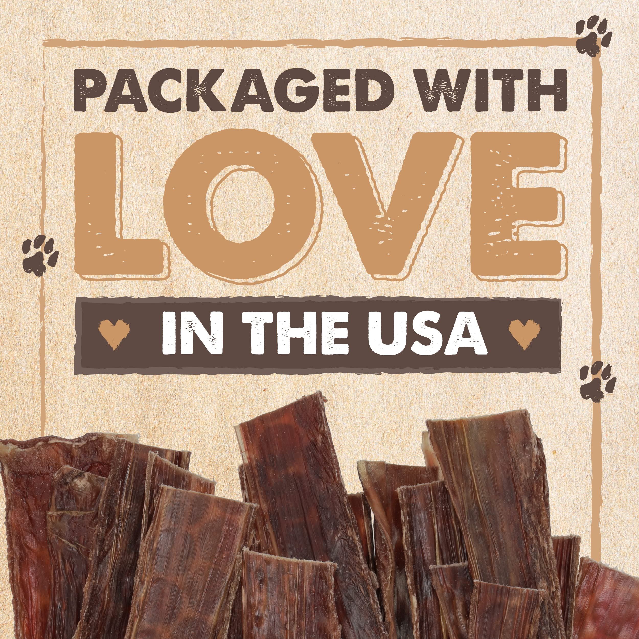 Jerky de esófago de res con ingrediente único y natural de Mighty Paw.