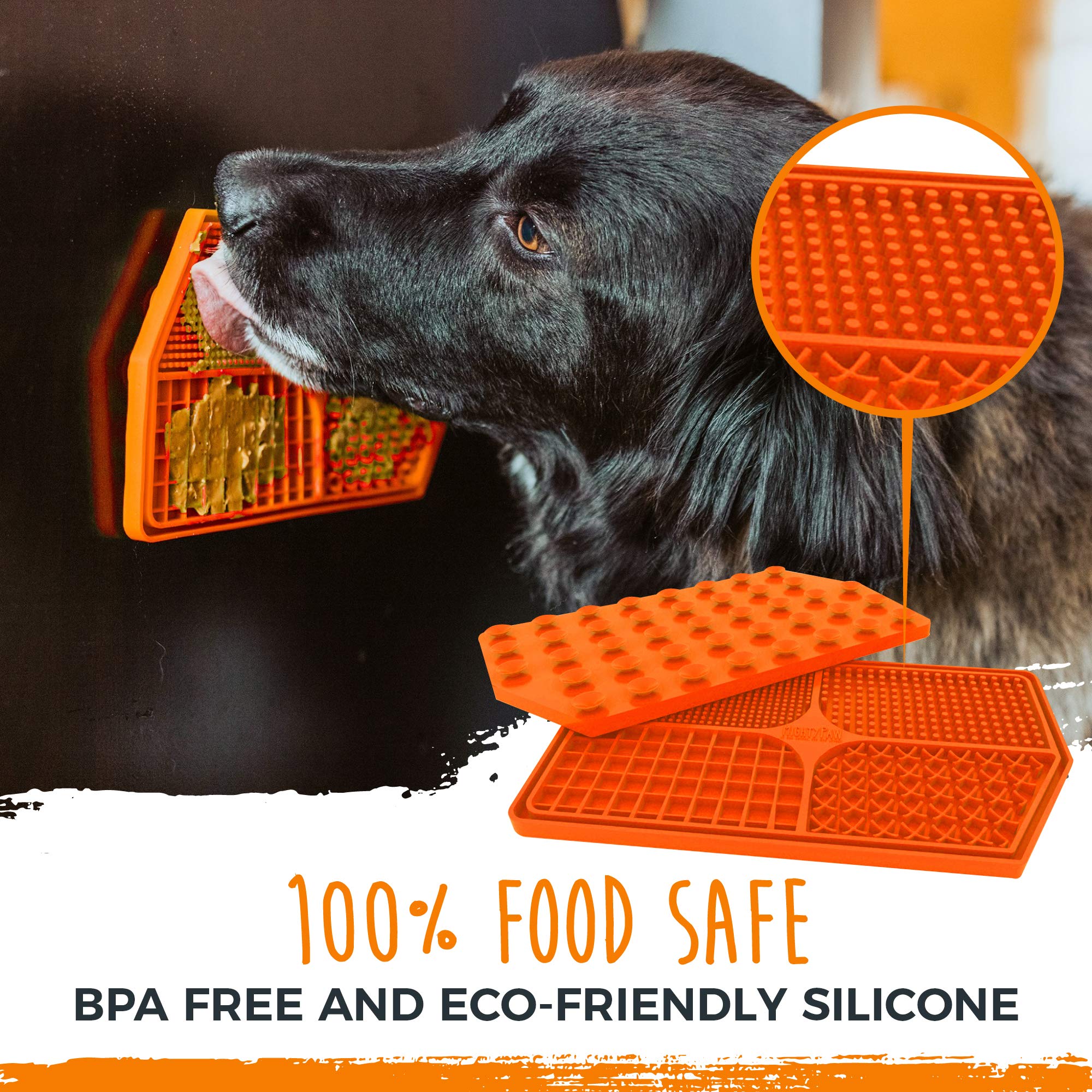 Mighty Paw Lick Pad con adhesión firme para fijar en bañera y ducha.