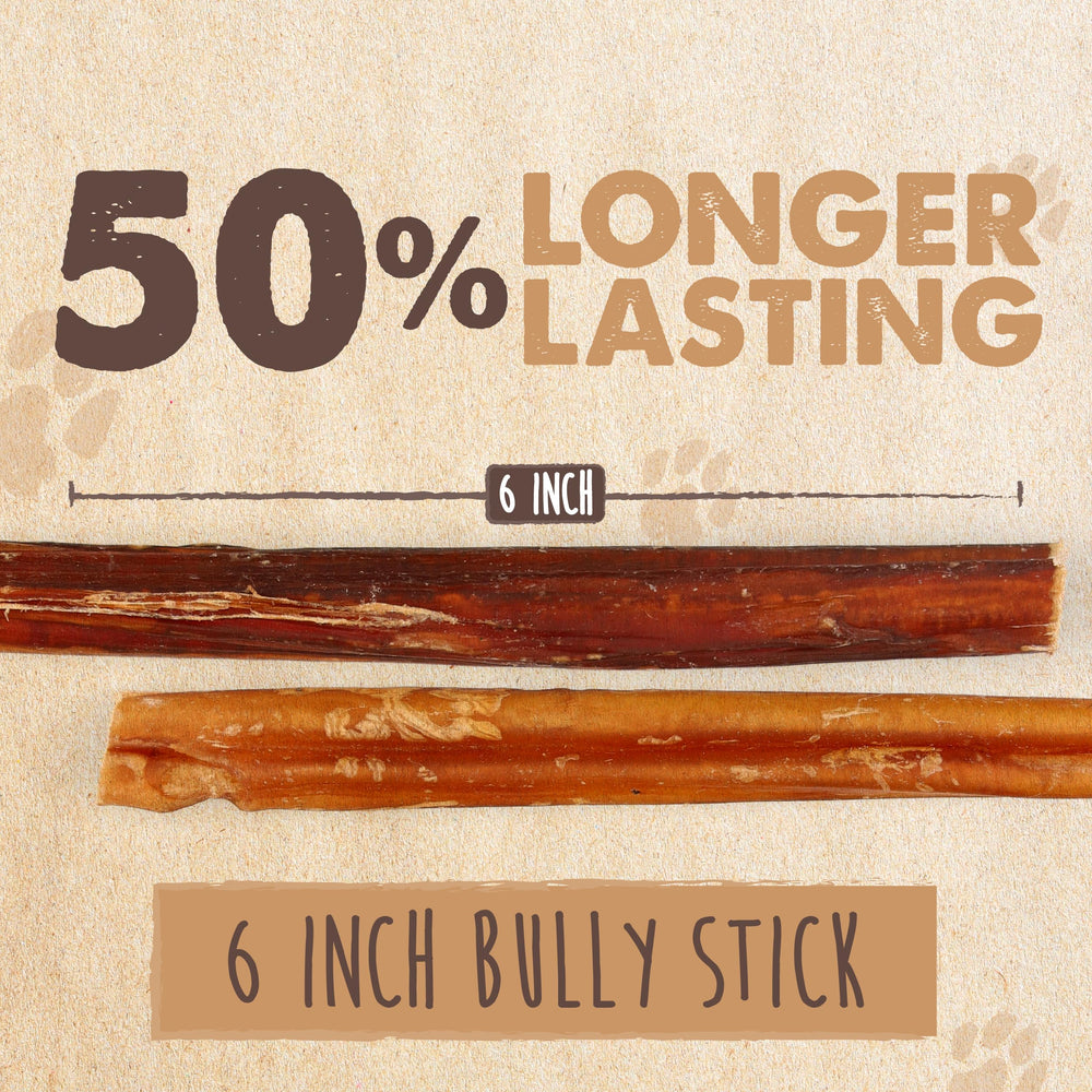 Mighty Paw Naturals Bully Stick, ingrediente único, sin rellenos.