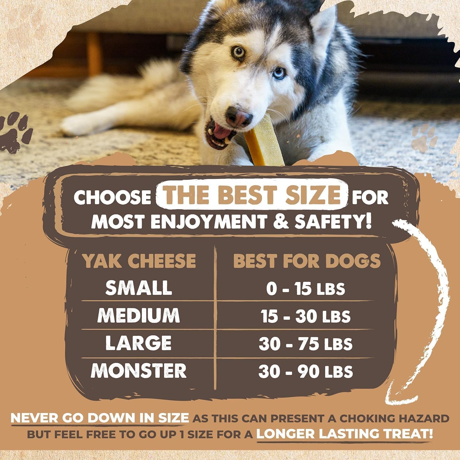 Mighty Paw Yak Cheese Dog Chews, beneficios dentales al masticar