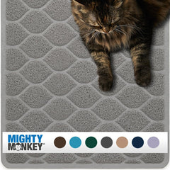 MIGHTY MONKEY alfombra-arenero-anti-suciedad para pisos limpios y patas secas.