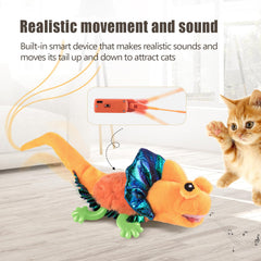 Migipaws Lagarto juego automatizado que se mueve para distracción saludable.