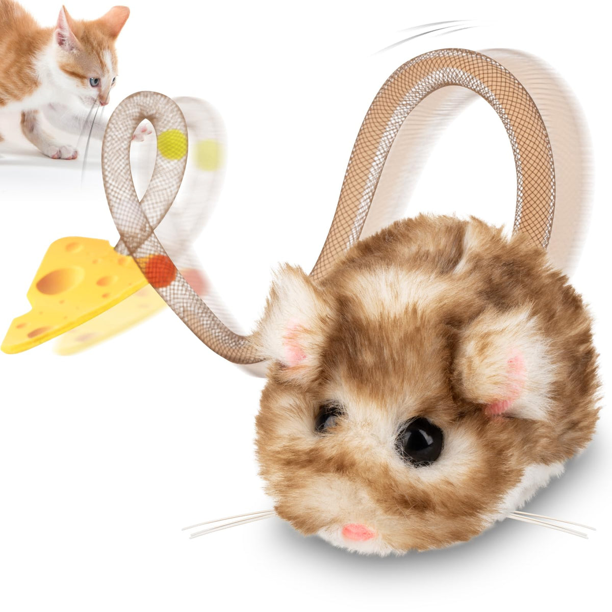 Migipaws Migimouse Juguete Ratón 360°, estimula juego activo en interiores