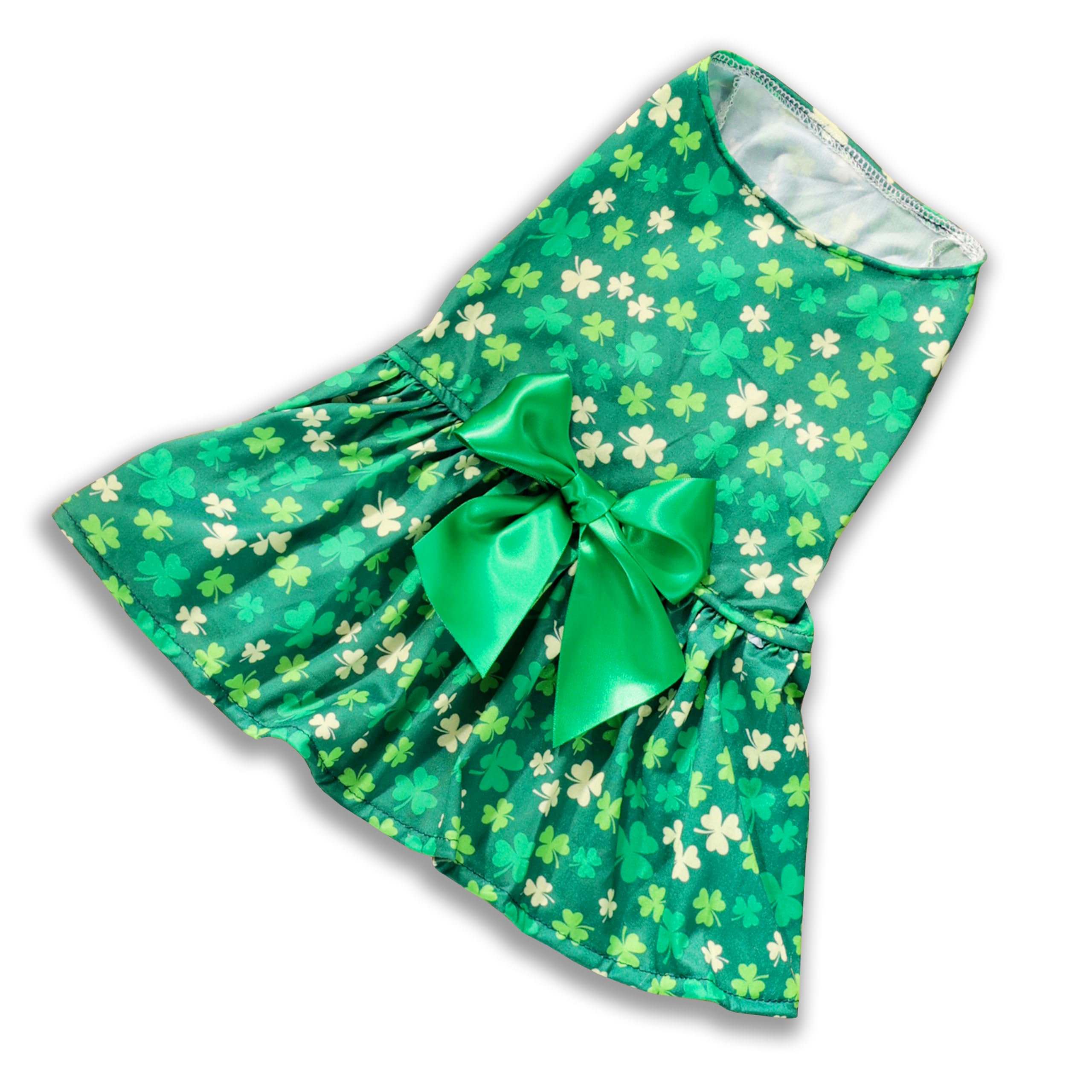 Vestido Miiemiu San Patricio para sesiones de fotos de mascotas.