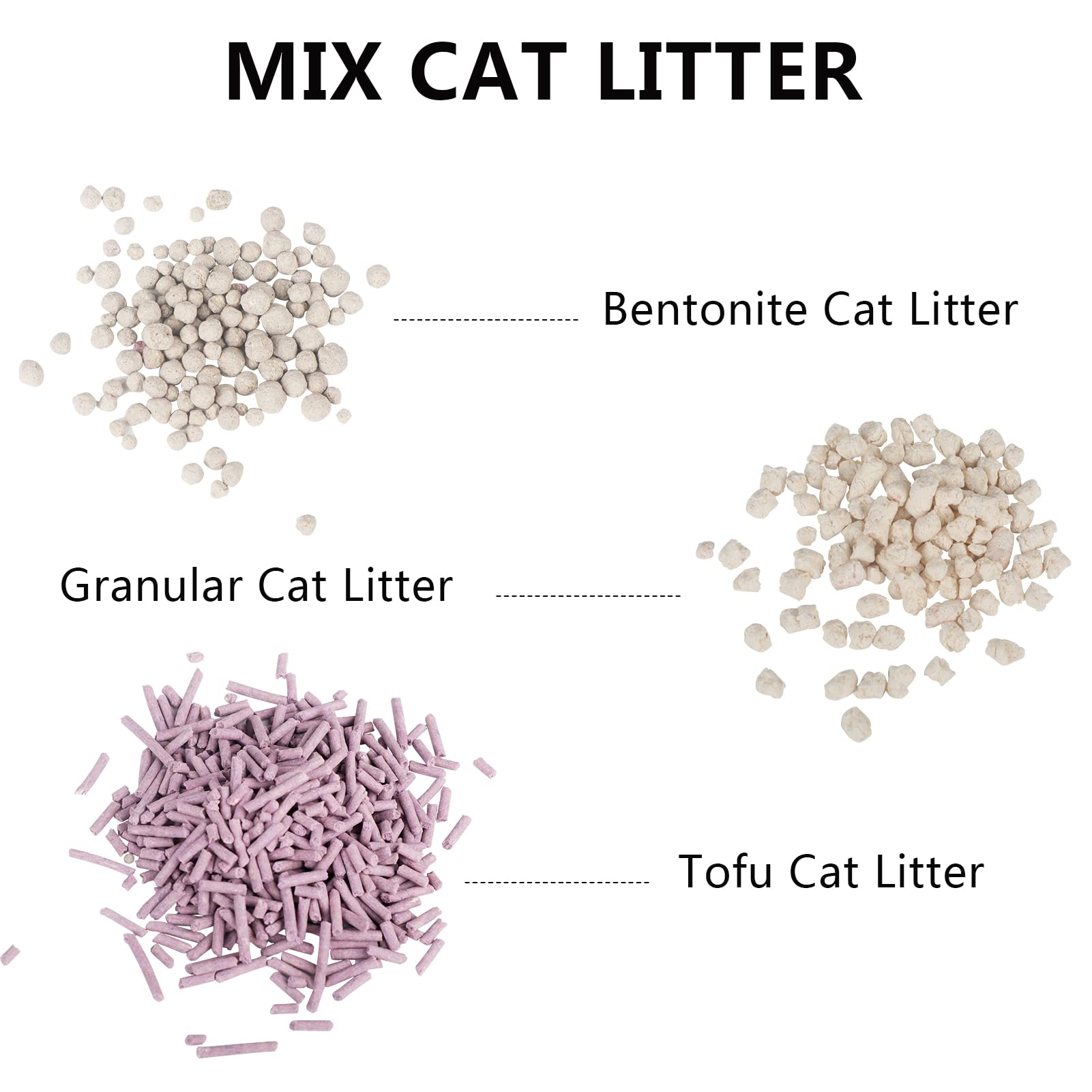 MILIFUN Arena tofu para gatos material natural y menos polvo.