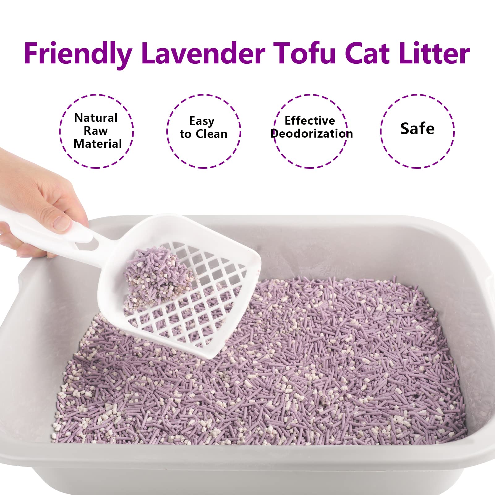 MILIFUN Arena tofu para gatos sin polvo: menor dispersión al verter.