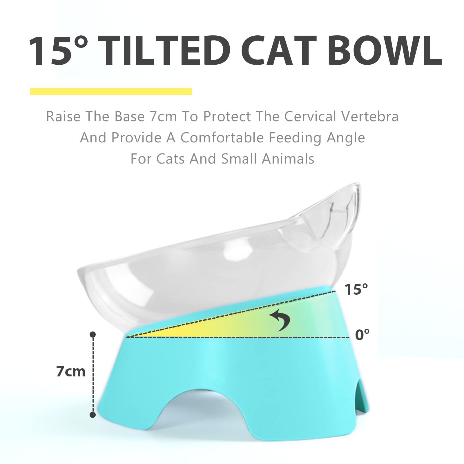 MILIFUN diseño de plato elevado para gatos facilita limpieza y uso diario.
