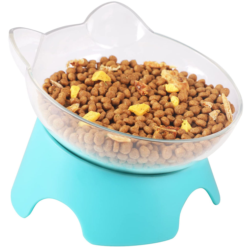 MILIFUN plato gato elevado con soporte para una postura cómoda durante la comida.