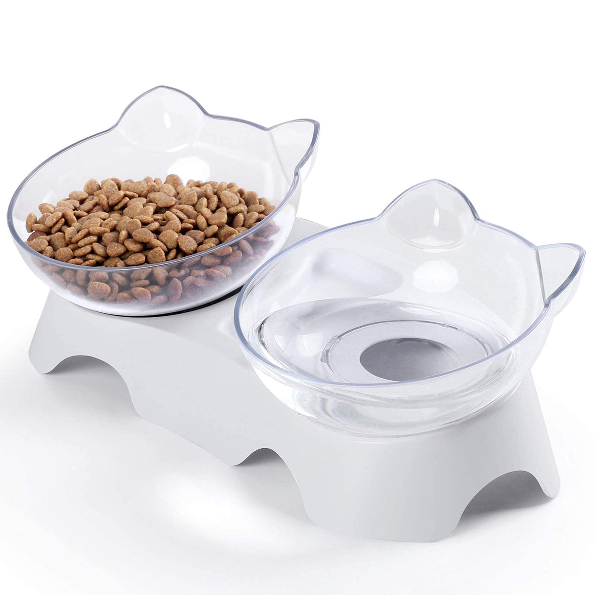 MILIFUN platos gatos elevados inclinados para comer cómodamente.