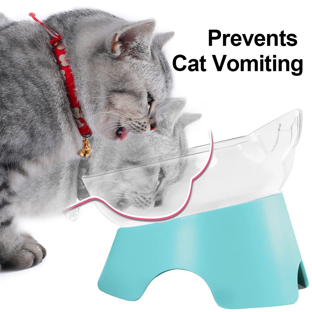 MILIFUN tazon agua gato con soporte mantiene el agua a altura adecuada.
