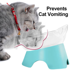 MILIFUN tazon agua gato con soporte mantiene el agua a altura adecuada.