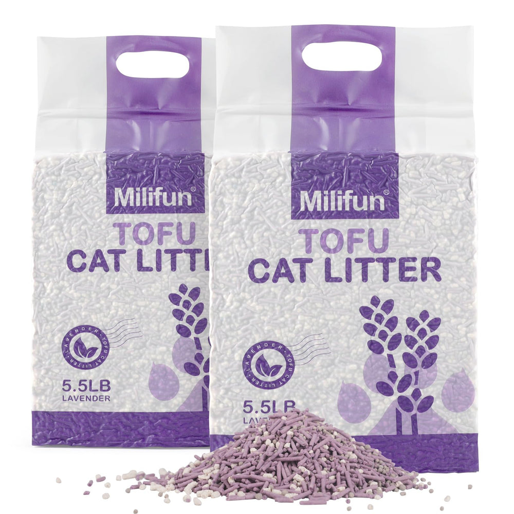 MILIFUN Tofu Litter con lavanda crea olor fresco para la caja de arena.