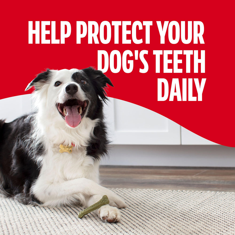 Milk-Bone Brushing Chews Original sabor pollo, sabor que agrada a perros.
