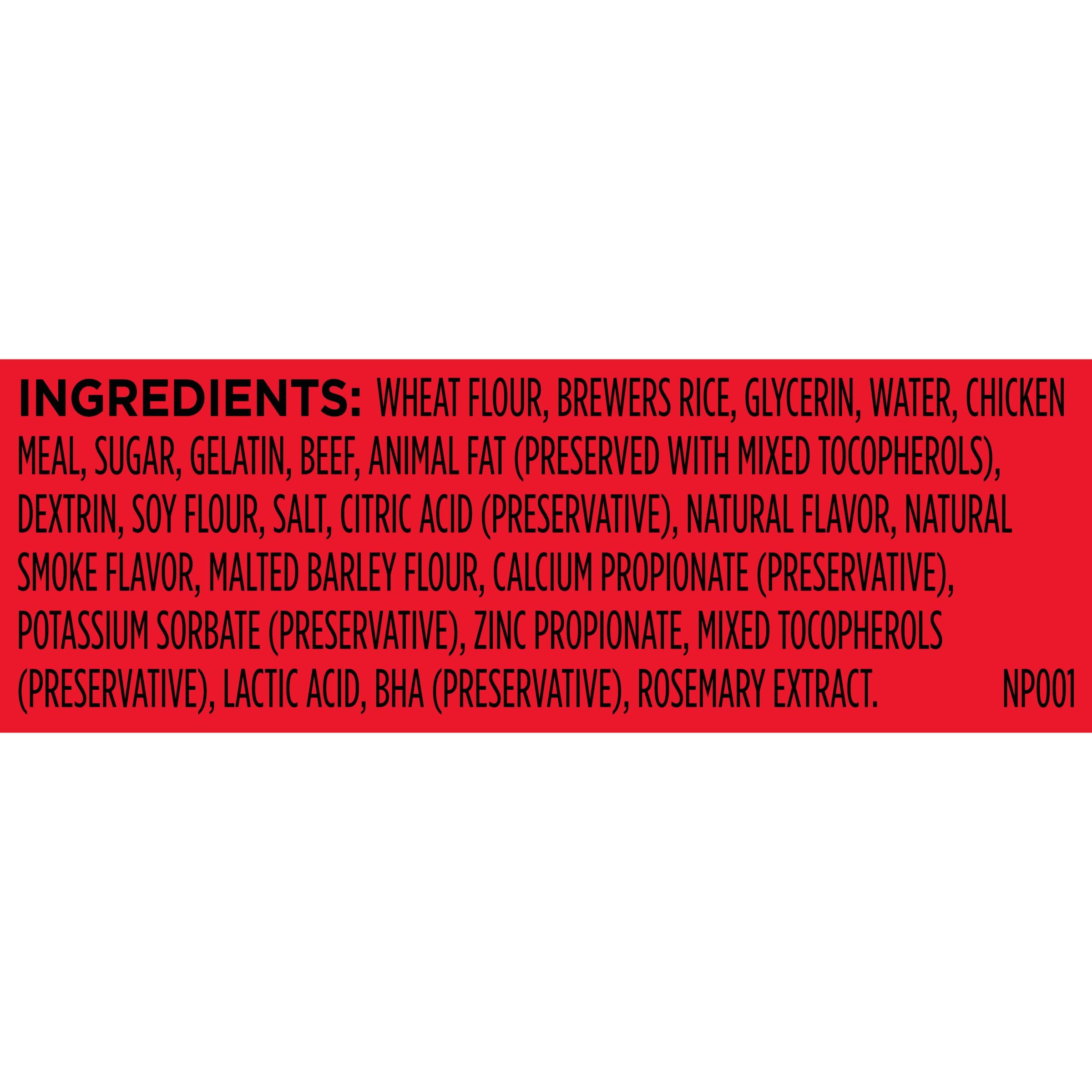 Milk-Bone Comfort Chews con carne real para sabor natural que motiva la masticación.
