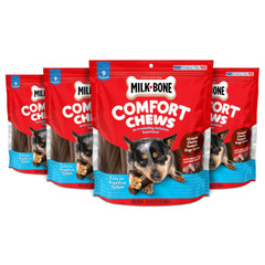 Milk-Bone Comfort Chews: empaque con cuatro bolsas para facilitar el reabastecimiento
