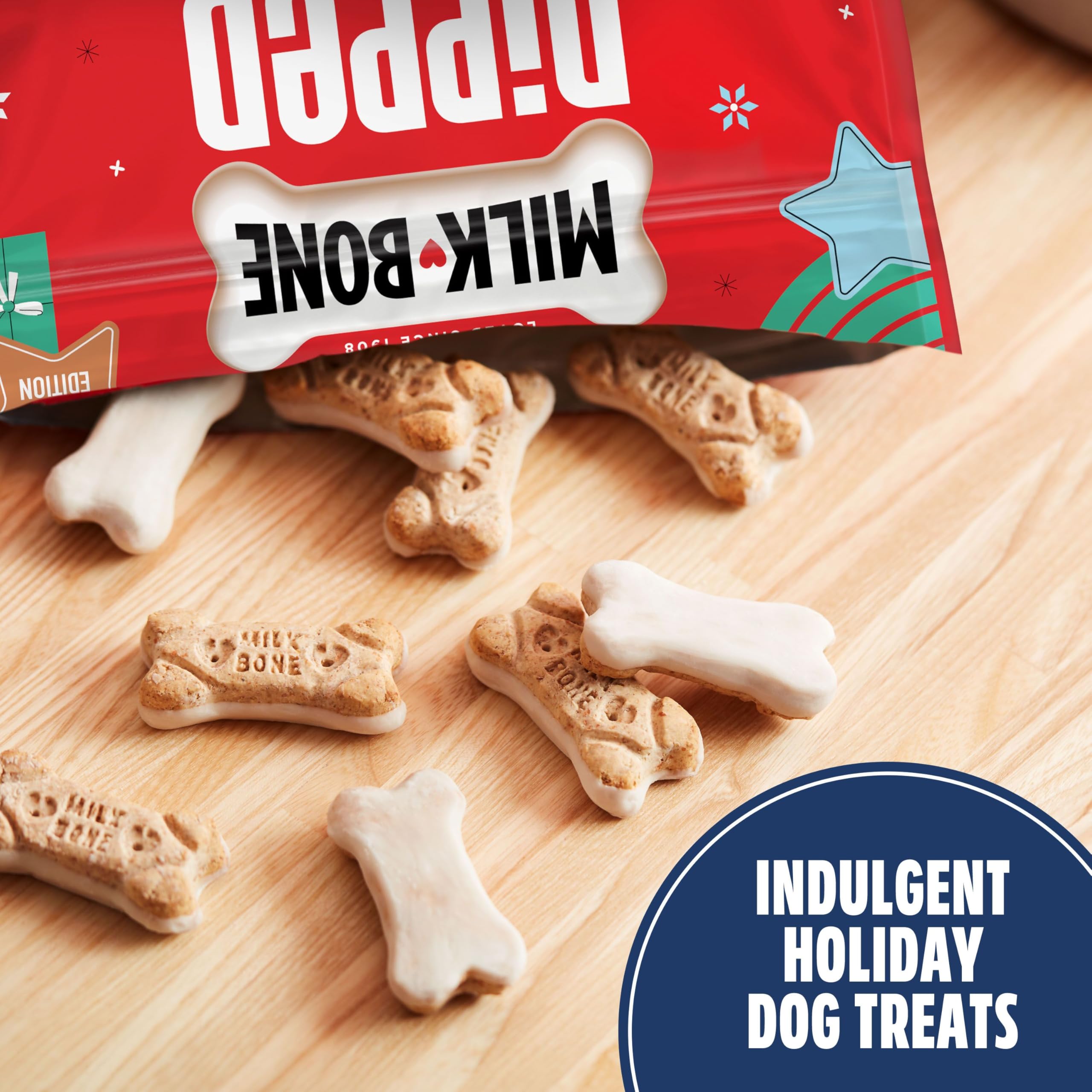 Milk-Bone Dipped cobertura de yogur vainilla en galleta para perros.