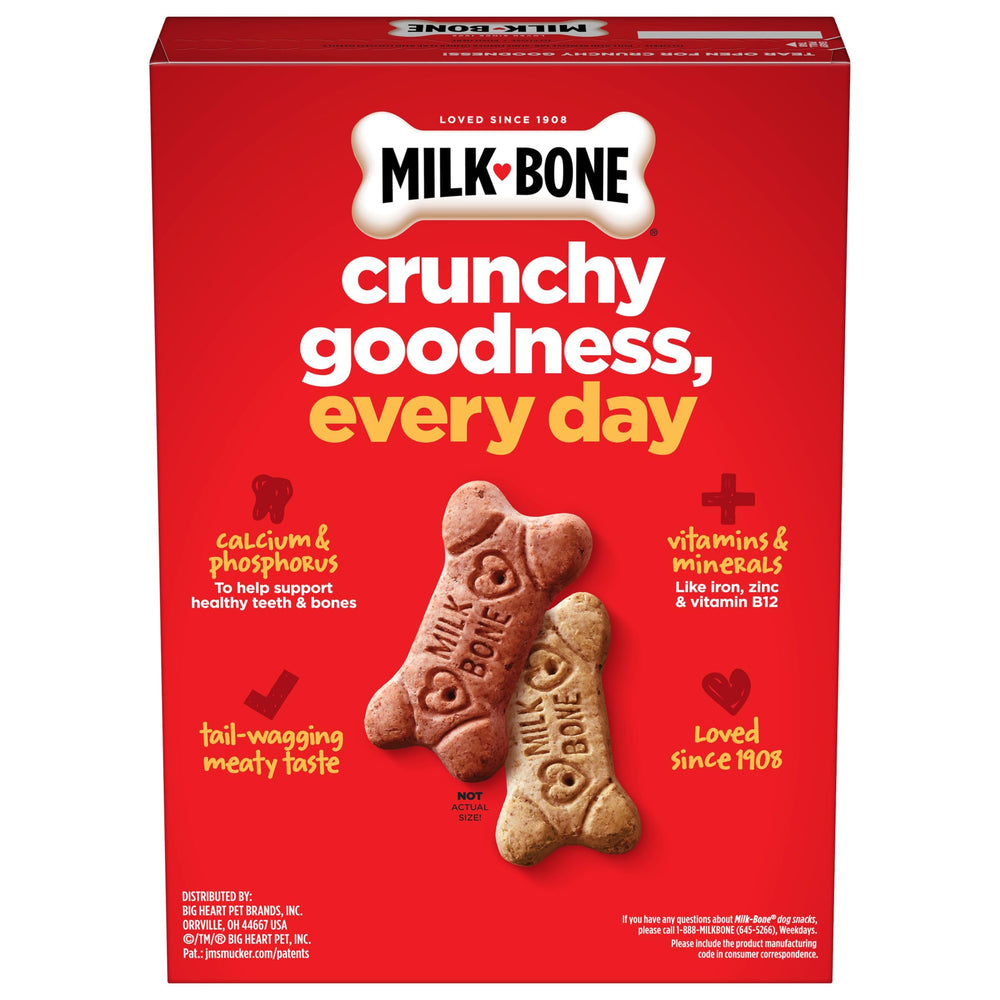 Milk-Bone Bocaditos de Sabor, vitaminas y minerales para bienestar diario.